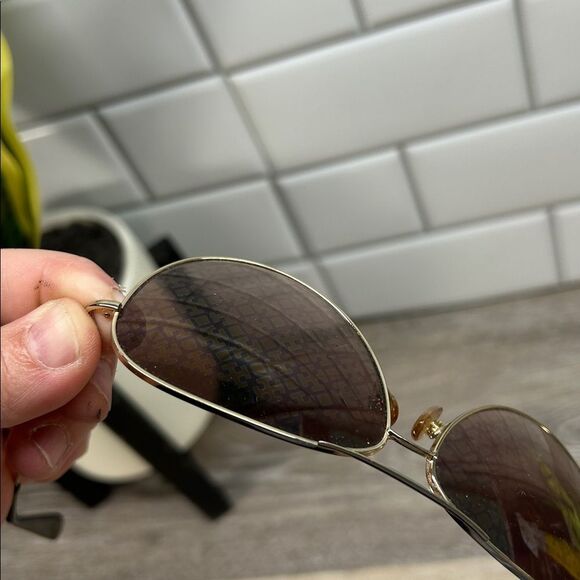 Tory Burch Gold Aviator Sunglasses - Picture 7 of 7